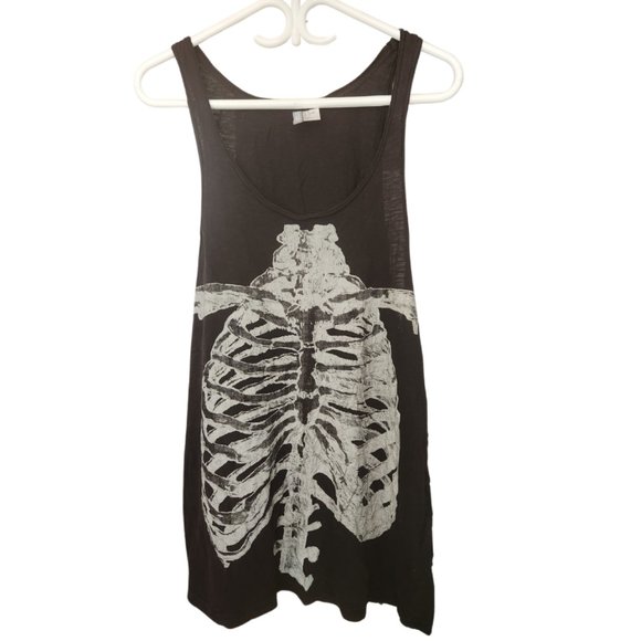 H&M Unisex Ribcage Skeleton Skater Tank Men's Size Small - Picture 2 of 4